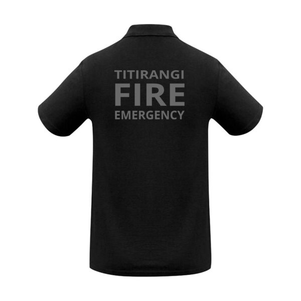 TVFB FIREFIGHTER POLO GREY TEXT Thumbnail